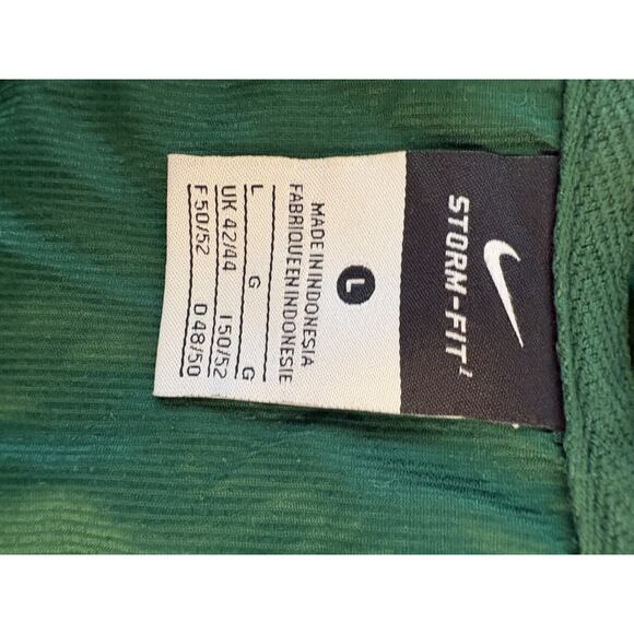 Vintage Nike Storm Fit Jacket Mens Size L Green Y2K Pullover Short Sleeves - Picture 2 of 5